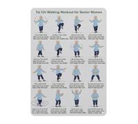 PIUHRKLEVD Slow Movement Guide Aluminum Sign Serene Exercise Metal Wall-Art for Room Sunroom Quiet Space 8 X 12 inch