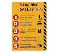 PIUHRKLEVD Traffic Rules Poster Driving Regulations Guide for Driver Education Students and Teen Drivers(Framed,16x24inch(40x60cm))