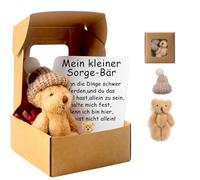 PIujsym Mini ours en peluche, petits cadeaux, cadeau pour petite amie, petit ours en peluche avec carte, coffret cadeau, petit positif, cadeaux pour anniversaire, fête de Noël, livraison, collègue