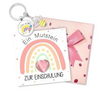 PIujsym Mutstein Kit de rentrée des classes pour fille avec porte-clés enfant arc-en-ciel, boîte cadeau pour sac d'école, remplissage de première année, porte-bonheur, rentrée scolaire, cadeau de