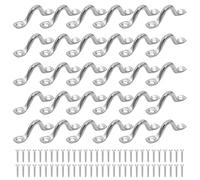 Piuluvor® 30 Pièces Boucles de Pont, Pontet INOX Acier Inoxydable Plaque à œil de 5 mm, Oeillet en Acier Inoxydable 304, Vissable avec 60 Vis pour Kayak, Fixation de Gréement de Canoë
