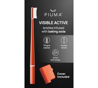 Piuma Care Brosse à dents - Poils infusés de bicarbonate de soude- Soins dentaires - Prévention des taches - Nettoyer-langue Doux - Nettoyage en profondeur