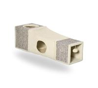 Piumer PawHut Tunnel pour chats d'intérieur pliable Crème 98 x 30 x 30 cm