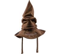 PIUMOJ Chapeau de Sorcière, Harry Magic Hat, Choixpeau Magique Interactif, Halloween Wizard Cosplay Décoration pour Déguisement de Festival, Brown