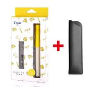 Piuno Kakuno Polaire Visage Stylo Plume Fka-1sr Avec Con-40 Convertisseur D'écriture Lisse Staacquering Fournitures Scolaires Bureau Boîte-Cadeau - Type Yellow-F(0.4mm)