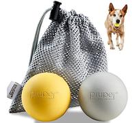 PiuPet 2X Balle pour Chien en Caoutchouc Naturel - Jouet Chien Résistant
