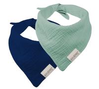 PiuPet® Bandanas pour Chiens - Lot de 2 Bandanas Élégants pour Petits et Grands Chiens - Bleu/Turquoise (L) 76x53x53cm