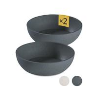 PiuPet® Gamelle Chien - 2 x1L Gris Lavable en Lave-Vaisselle - Diamètre 17,5cm - Gamelle Eau et Nourriture pour Chien - Mangeoirs et Abreuvoirs pour Chiens | Accessoire pour Chiot