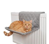 Hamac pour chat - PIUPET - Modèle radiateur - Support jusqu'à 12 kg - Housse lavable - Gris