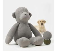 PiuPet® Jouet pour Chien Singe XXL avec couineur | Jouet en Coton Robuste, Durable et résistant à la déchirure pour Chiens | Sûr, Lavable et idéal pour Les Chiens de Petite (Gris)