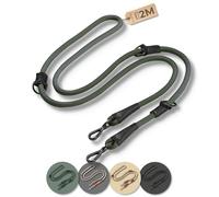PiuPet® Laisse Chien 2m I 3 Longueurs réglable I Laisse pour Petits et Grands Chiens I Laisse pour Chiens I Laisse Chien | Longe pour Chien I Chien Accessoires I Laisses pour Chiens (Vert)