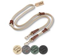 PiuPet® Laisse Chien 2m I 3 Longueurs réglable I Laisse pour Petits et Grands Chiens I Laisse pour Chiens I Laisse Chien | Longe pour Chien I Chien Accessoires I Laisses pour Chiens (Beige)