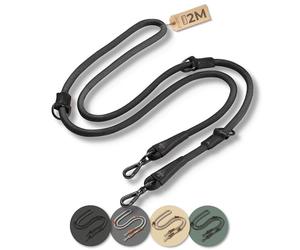 PiuPet® Laisse Chien 2m I 3 Longueurs réglable I Laisse pour Petits et Grands Chiens I Laisse pour Chiens I Laisse Chien | Longe pour Chien I Chien Accessoires I Laisses pour Chiens (Noir)