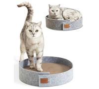 PiuPet® Planche à Gratter 38cm Diamètre Arbre Herbe à Chat Griffoir Carton Jouets Accessoires Chaton
