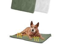 PiuPet® Tapis Auto-Chauffant Chien 90 × 60 cm, Coussin Thermique, Vert