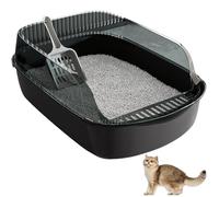 PIUpiuLIANG Grands Plateaux de litière de Chats 12L PP Approfondir la litière Chat avec des Toilettes à Double Couche détachable à Double Couche