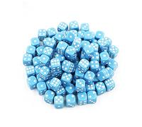 PiurUf Dé 6 100pcs / Pack 14mm Acrylique Dice Jeu de dés Dé en Bois (Size : Sky Blue)