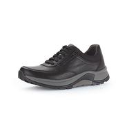 Pius Gabor Homme Baskets, Monsieur Baskets Basses,Cuir certifié,Semelle Amovible,Chaussure Basse,Chaussure de Rue,Noir (Black),48.5 EU / 13 UK