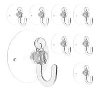 Piutouyar Lot de 20 crochets à ventouse transparents en plastique de 30 mm pour fenêtre, mur, salle de bain, douche, cuisine