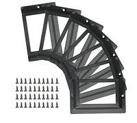 Piutouyar Lot de 24 porte-étiquettes antiques en métal pour bibliothèque, tiroir, bureau, armoire, carte avec vis - Noir - 80 x 50 mm