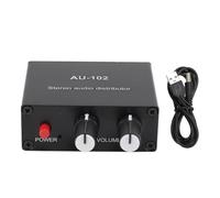 Piuusngy Amplificateur de Son 2 Canaux 1 Entrée 2 Sorties 3,5 Mm, Contrôle Seul, Distributeur de Son Stéréo, Préamplificateur Sonore
