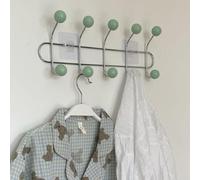 piuytrew Patère en Bois Boule Murale Porte-Manteau en métal avec 10 Crochets colorés Porte-Manteau Plusieurs Couleurs au Choix,3