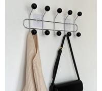 piuytrew Patère en Bois Boule Murale Porte-Manteau en métal avec 10 Crochets colorés Porte-Manteau Plusieurs Couleurs au Choix,5