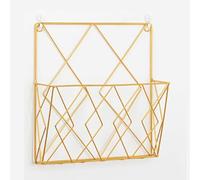 Piuytrew Porte-revues muraux, Porte-revues, Petit Porte-journaux en métal pour Toilettes de Salle de Bain et Plus Encore, Support Mural de journaux pour Salon et Bureau,d'or