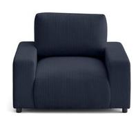 Pivoine - fauteuil en velours côtelé - Bleu nuit Bleu nuit