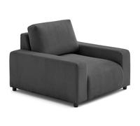 Pivoine - fauteuil en velours côtelé - Gris foncé Gris foncé