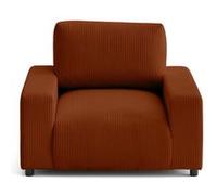 Pivoine - fauteuil en velours côtelé - Terracotta