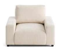 Pivoine - fauteuil en velours texturé - Beige Beige