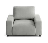 Pivoine - fauteuil en velours texturé - Gris