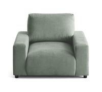 Pivoine - fauteuil en velours texturé - Vert Vert
