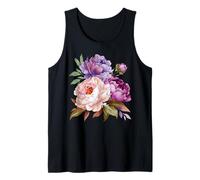 Pivoine Fleurs Aquarelle Lavande Pourpre Pivoine Rose Pivoine Débardeur