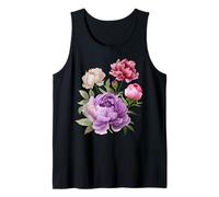 Pivoine Fleurs Aquarelle Lavande Pourpre Pivoine Rose Pivoine Débardeur