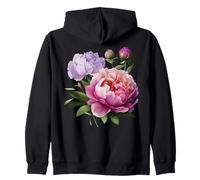 Pivoine Fleurs Aquarelle Lavande Pourpre Pivoine Rose Pivoine Sweat à Capuche
