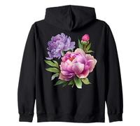 Pivoine Fleurs Aquarelle Lavande Pourpre Pivoine Rose Pivoine Sweat à Capuche