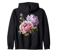 Pivoine Fleurs Aquarelle Lavande Pourpre Pivoine Rose Pivoine Sweat à Capuche