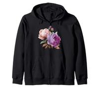 Pivoine Fleurs Aquarelle Lavande Pourpre Pivoine Rose Pivoine Sweat à Capuche