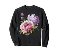 Pivoine Fleurs Aquarelle Lavande Pourpre Pivoine Rose Pivoine Sweatshirt