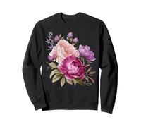 Pivoine Fleurs Aquarelle Lavande Pourpre Pivoine Rose Pivoine Sweatshirt