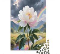 Pivoine Puzzle 1000 Pièces Educa Jouet en Bois Cadeau Unique De l'art De La Décoration Fleur Multicolore Fleur colorée Jeu Éducatif Challenge Toy Adultes Et Enfants À Partir De 14 Ans 38x26cm/1000p