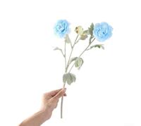 Pivoines artificielles en soie pour cérémonie de mariage, décoration d'intérieur, chambre à coucher, toile de fond pour studio de photographie, éléments floraux (bleu)