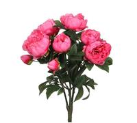 Pivoines Bouquet de fleurs artificielles - H55 x Ø40 cm - Rose foncé - Mica Decorations