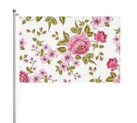 Pivoines rose paille,Drapeau de jardin, bannière décorative, drapeau double face, 2 x 3 pieds, pour extérieur et intérieur