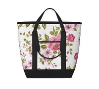 Pivoines rose paille,Sacs à lunch isothermes de grande capacité pour femmes et hommes