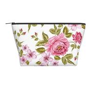 Pivoines Rose Paille, Trousse de Toilette Trousse de Maquillage Sac à cosmétiques Trousse de Toilette de Voyage Portable
