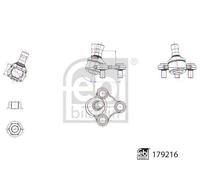 Pivot de bras de suspension Essieu avant droit pour bras oscillant transversal