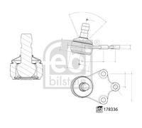 FEBI BILSTEIN Rotule de suspension 178336 – avant gauche pour Honda Civic IX Tourer 2014-2016